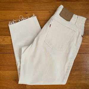 vintage white levi’s 551 jeans